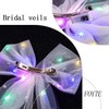 Foyte Bow Wedding Bride Veil LED Bachelorette Veils Light Up