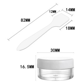 Empty Sample Pots, 30 Pcs Empty Plastic Cosmetic Jars, Clear Travel Cosmetic Container, Mini Cosmetic Containers, for Face Creams, Sample, Make-Up(White,5ml)