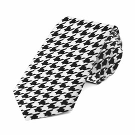 tiemart Pattern Slim 2.5" Necktie (Houndstooth)