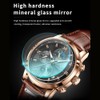 Weicam Men Casual Waterproof Roman Numerals Leather Band Analog Quartz