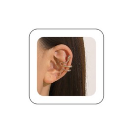 Xmsrn Vintage Snake Ear Cuff Earrings Snake Ear Warp Earrings Snake Ear Climber Crawler Earrings Punk Snake Fake Helix Cuff Earrings Jewellery for Women and Girls, Zinc, No Gemstone
