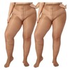 Plus Size Tights for Women, 20D Sheer to Waist T