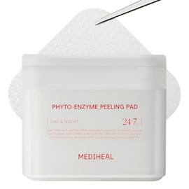 Almohadillas exfoliantes con enzimas MEDIHEAL, gasas veganas para renovación facial con LHA y enzimas de papaya, almohadillas para tensar los poros y controlar el sebo, almohadillas exfoliantes para