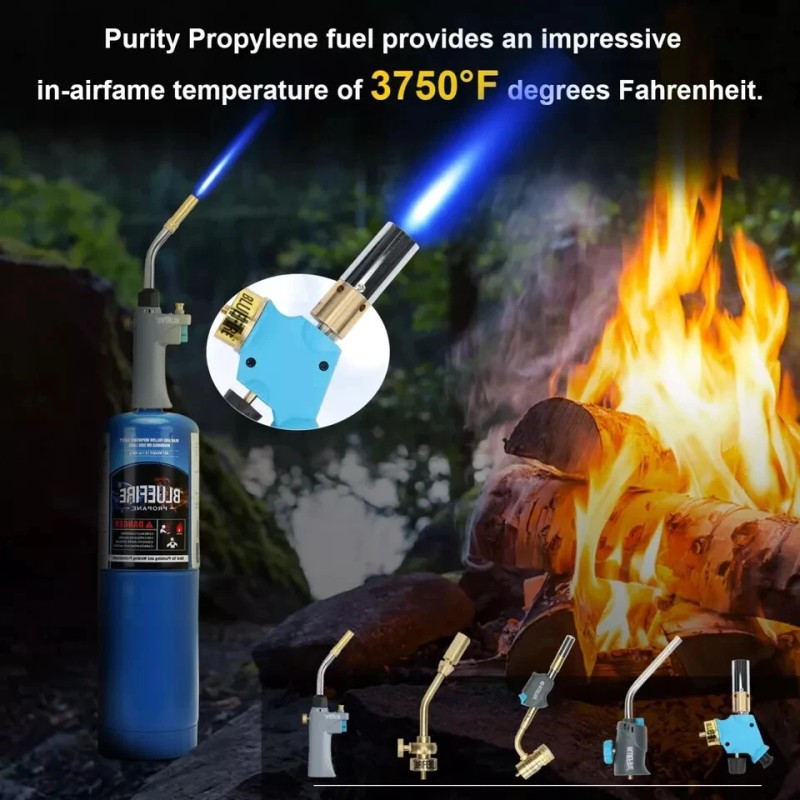 BLUEFIRE 2x Standard Propane Gas Fuel Cylinder / Canister,14 oz,