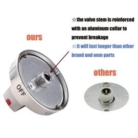 LONGADS DG64-00473A Top Burner Control Dial Knob Range Oven replacement Compatible wi...