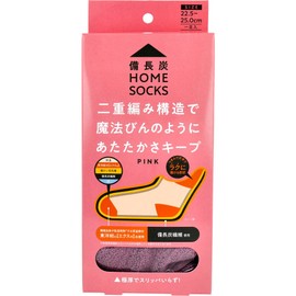 Cogit Binchotan Home Socks, Pink, 8.9 - 9.8 inches (22.5 - 25 cm), 1 Pair