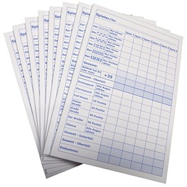 Score pad for Dice Game, 50 Sheets Printed in Blue DIN A5, 50 Sheets of Quality Offset Paper 80 g/m² (22671) (English language not guaranteed)