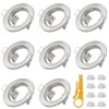 KingYH 8 Pack Recessed Light Frames Set GU10 MR16 Round