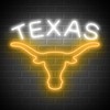 TEXAS Longhorn Neon Sign for Wall Decor -Adjustable Brightness LED