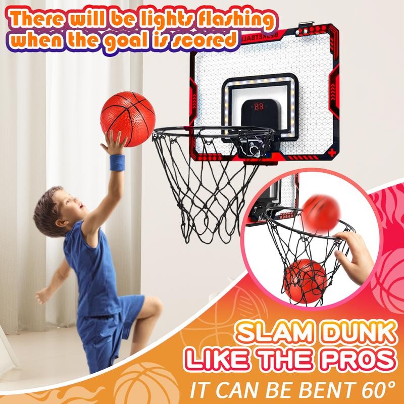 Indoor Basketball Hoop, Basketball Hoops Over The Door with LED