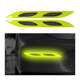 CGEAMDY Pack of 6 Car Reflective Stickers, 3D Strong Reflective Strip Stickers, Car Mudguard, Bonnet, Bumper, Reflective Stickers (Green)