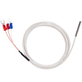 Waterproof RTD PT100 Temperature Sensor - BlueStars Stainless Steel 3-Wire Digital Thermistor Probe for PID Temperature Controller 4x30mm with 2m/78.74in Cable -50°C to 200°C