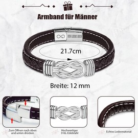 BOYATONG Men's Day Gifts, I Love You Gifts for Men, Birthday, Men's Leather Bracelet, Men's Day Gifts, Man, Anniversary Gift for Him, Husband's Birthday Gift