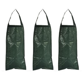 SRJQXH Plant Bags Pack of 3 Mushroom Growing Bags 10 Holes Breathable Plant Bags Vertical Hanging for Strawberries, Tomatoes, Vegetable Plants (Dark Green)