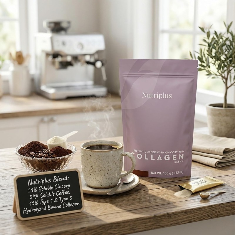 Farmasi Nutriplus Café Instantáneo Mezcla de Achicoria con Colágeno 100g