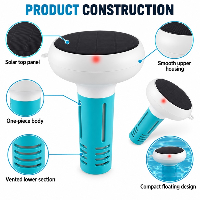7-in-1 Smart Pool Water Monitor – Wireless pH, Chlorine, Salinity,