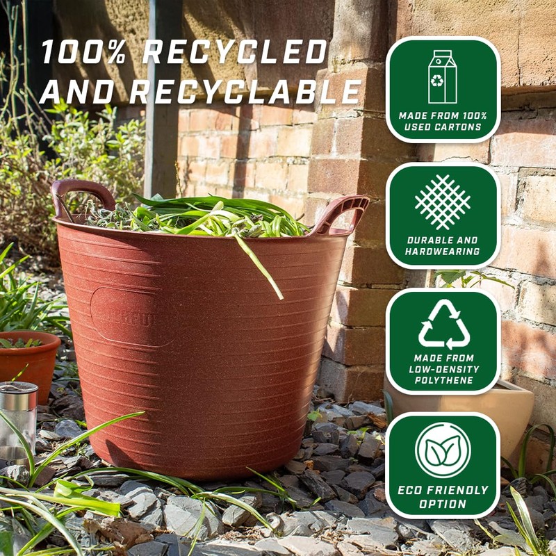 Faithfull Eco Flex Tub, Multi-Purpose, Durable & Sustainable Flexible Bucket