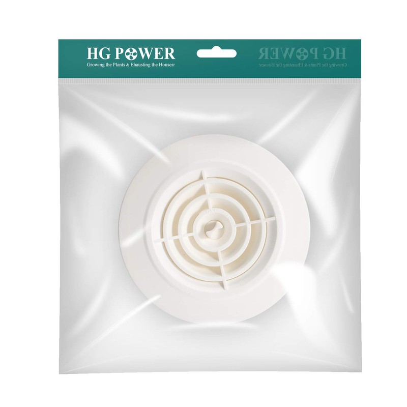 HG POWER 6 Inch Soffit Vent，Round Air Vent Cover with