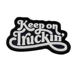 Keep on Tracking Embroidered Patch Iron on. Size 2x3.5 inches.