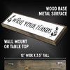 Wash Your Hands - Wooden Sign With Metal - Farmhouse