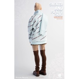 [TOYBARJAPAN] 1/6 Figures Accessories/Fits TBLeague Equal Elements Worldbox CA010 Winter Bishoujo Clothing Skirt Stocking Socks and Athletic Shoes Set (Body and Head Not Included) (Pink)