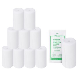 Oasis Conforming Stretch Gauze Bandage, 48 Rolls | Sterile Latex Free Rolled Gauze, Bandage Rolls for Effective Wound Care & Comfort (4" x 4.1 Yards)