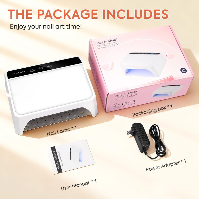 UV LED Nail Lamp, 120W UV Light for Gel Nails