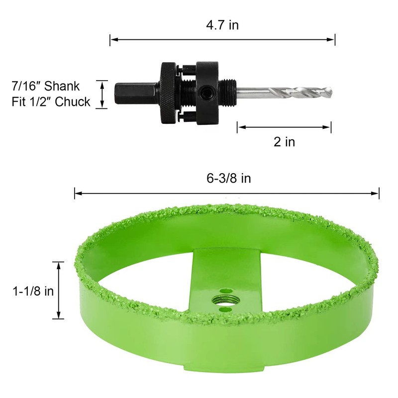 HLOFIZI 6-3/8 Hole Saw 4-3/8 Hole Saws for 4" 6"