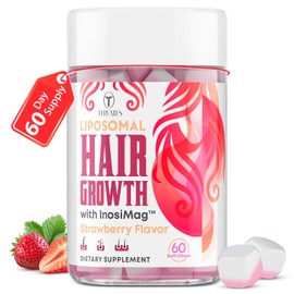 Tervaies Liposomal Hair Growth Soft Chews – High Potency Hair Growth Vitamins for Women & Men with Biotin, InosiMag Complex, Collagen, Zinc - Strong Hair Skin Nails Vitamins, 60 Count