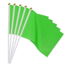 PATIKIL Mini Blank Flags，25 Pcs Green Small Sublimation Colored Flags to Decorate for Card Game Birthday Yard Lawn Ground Marking Sport Golf Party Graduation Irrigation, 11.8"x8.3"