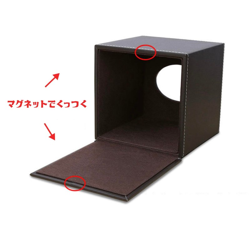 Gentillesse Tissue Case, Hotel-Like Half PU Leather, Tissue Box, Square,