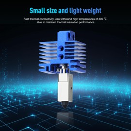 SeulQirw P1 Hardened Steel Hotend Kit for Bamboo Lab X1/X1C/P1P/P1S 3D Printer, Heating Block Replacement,High Speed,High Temperature Extruder Hot End, with Silicone Cover (Blue)