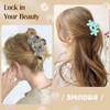 Flomiara 5PCS Flower Hair Clips for Women, Hawaiian Hair Claws