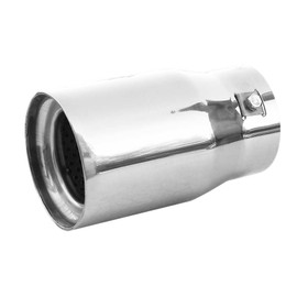 Rumplex Exhaust Trim Round Stainless Steel Sports Exhaust Tailpipe End Pipe Trim Exhaust Tips Tailpipe Trim Silencer Tip Universal Exhaust Pipe Chrome Rustproof