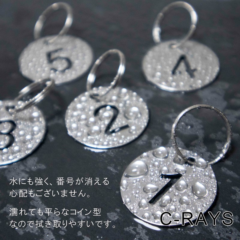 C-RAYS Stainless Steel Number Tag Number Tag Plate Key Tag
