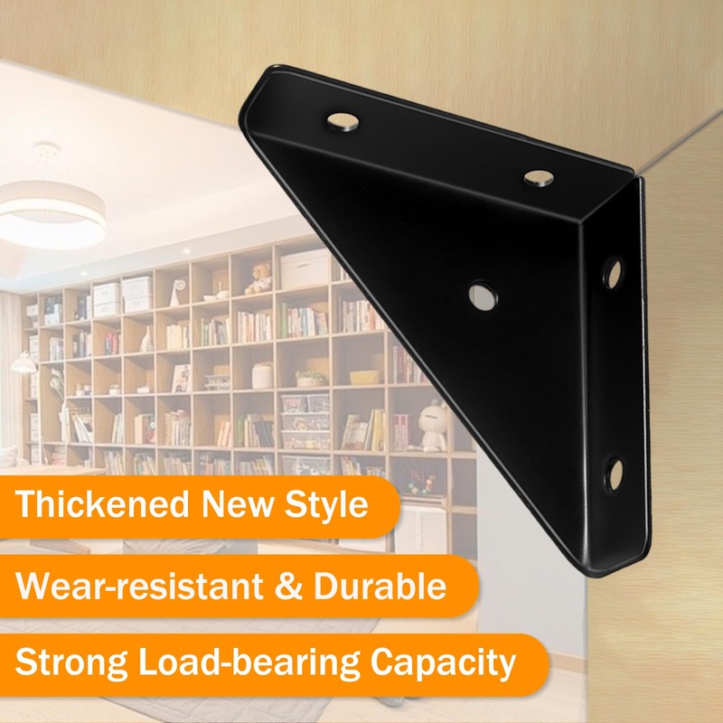 LANMIERT 12Pcs Corner Brace Brackets 66mm x 66mm Bed Corner