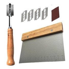 Rascador básico multiusos de acero inoxidable, cortador de pizza, cortador de especias, cuchillo de pan de primera calidad, cuchillo de puntuación de 