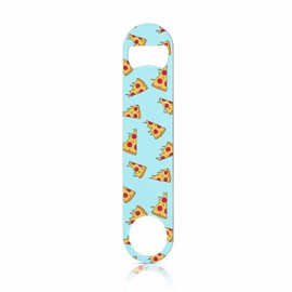 TASDANA Pizza Slice Stainless Steel Bottle Opener Italian Delicious Food Mozzarella Cute Sketch Doodle Green Flat Beer Bottle Opener Keychain for Home Kitchen Bar Restaurant Party Birthday Gift