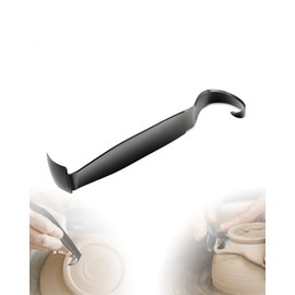 Pottery Trimming Tool, Stainless Steel Pottery Trimming Tools for Pottery, Durable and Sharp, Double Ended Trim Pottery and Ceramic Tools for Clay Artists and Pottery Creation (1 Pack)