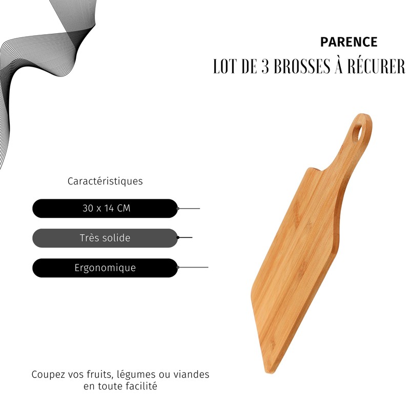 PARENCE. - Wooden Chopping Board with Handle, 30 x 14