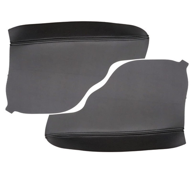 Priprilod 2pcs Leather Black Door Armrest Replacement Cover Compatible with