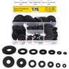 Mardatt 175Pcs 7 Sizes Rubber Washers Assortment Kit, 10/12/16/18/20/25/30MM Flat