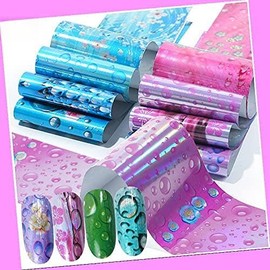 16pcs 20x4cm Mar Texture Nail Foil Transfer Sticker Sd45 for Nails Design Nail Art Stickers Decals Supplies Manicure Tips Sticker Colorful for Nail Decorations