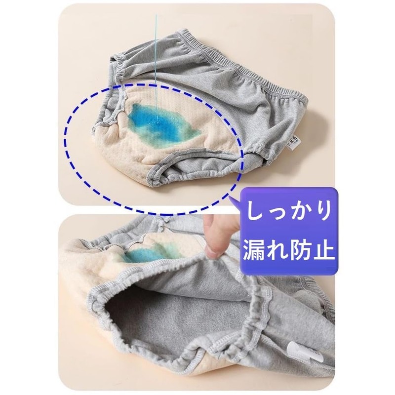 [AGWELL] Urine Leak Pants, Women's, 300CC, Unisex, Incontinence Shorts, Cotton,
