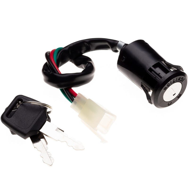 Motorcycle Motorbike Ignition Switch Key Starter with 4 Wires, 2