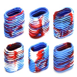 SAMSFX Fishing Reel Handle Grips Knob Covers Multicolor Optional (6PCS, Blue & Red Camo)