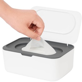 Porta Toallitas Humedas,1 Piezas Dispensador de Toallitas Humedas, Caja para Toallitas Humedas, Diseño Compacto, Material de Polipropileno, para Uso en Baño y Cambiador