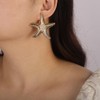 Denifery Starfish Earrings for Women Gold Starfish Stud Earrings Pearl