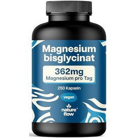 Magnesium Bisglycinat Hochdosiert - 250 Kapseln - 362 mg Magnesium Glycinat pro Tag - Vegan & Produziert in Deutschland - Laborgeprüft - Verpackung kann variieren