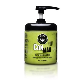 GIBS Grooming Con Man Hair and Beard Pudding 16.9 fl oz